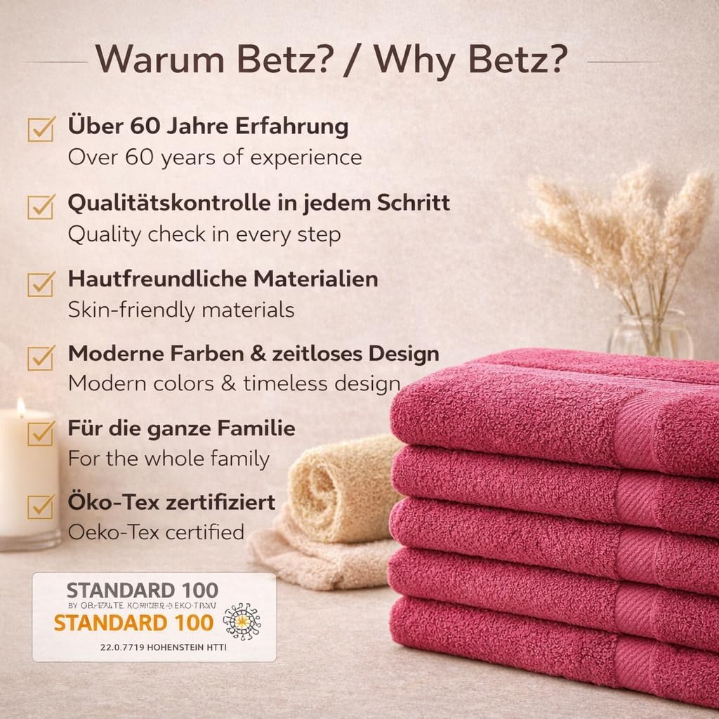 Betz Handtuch 10er Pack Handtücher Set Palermo Grösse 50x100 cm 100% Baumwolle - gut trocknend, leic