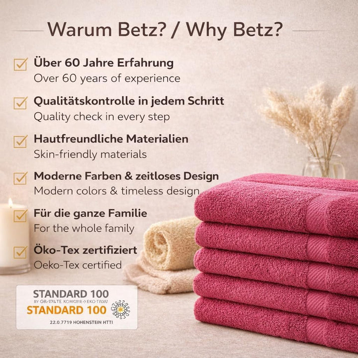 Betz Handtuch 10er Pack Handtücher Set Palermo Grösse 50x100 cm 100% Baumwolle - gut trocknend, leic