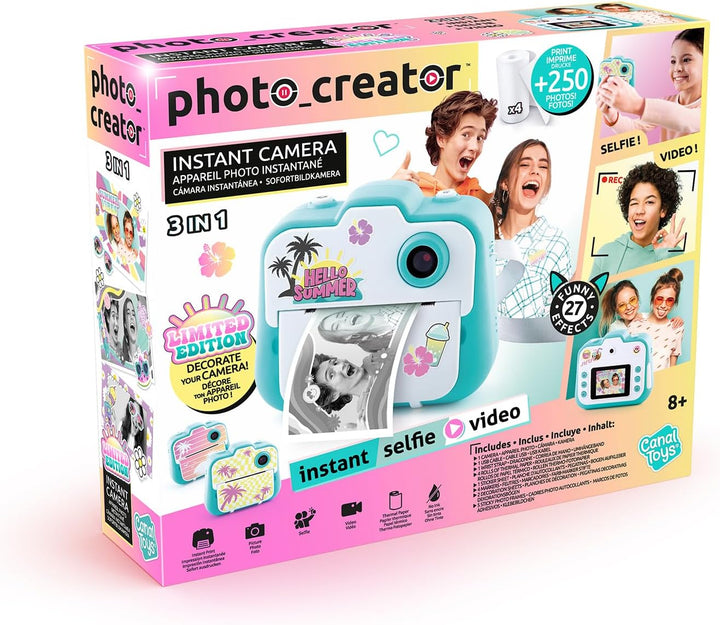 Canal Toys - Photo Creator – Sofortbildkamera Limitierte Edition – Thermodruck, ohne Tinte – Kinder