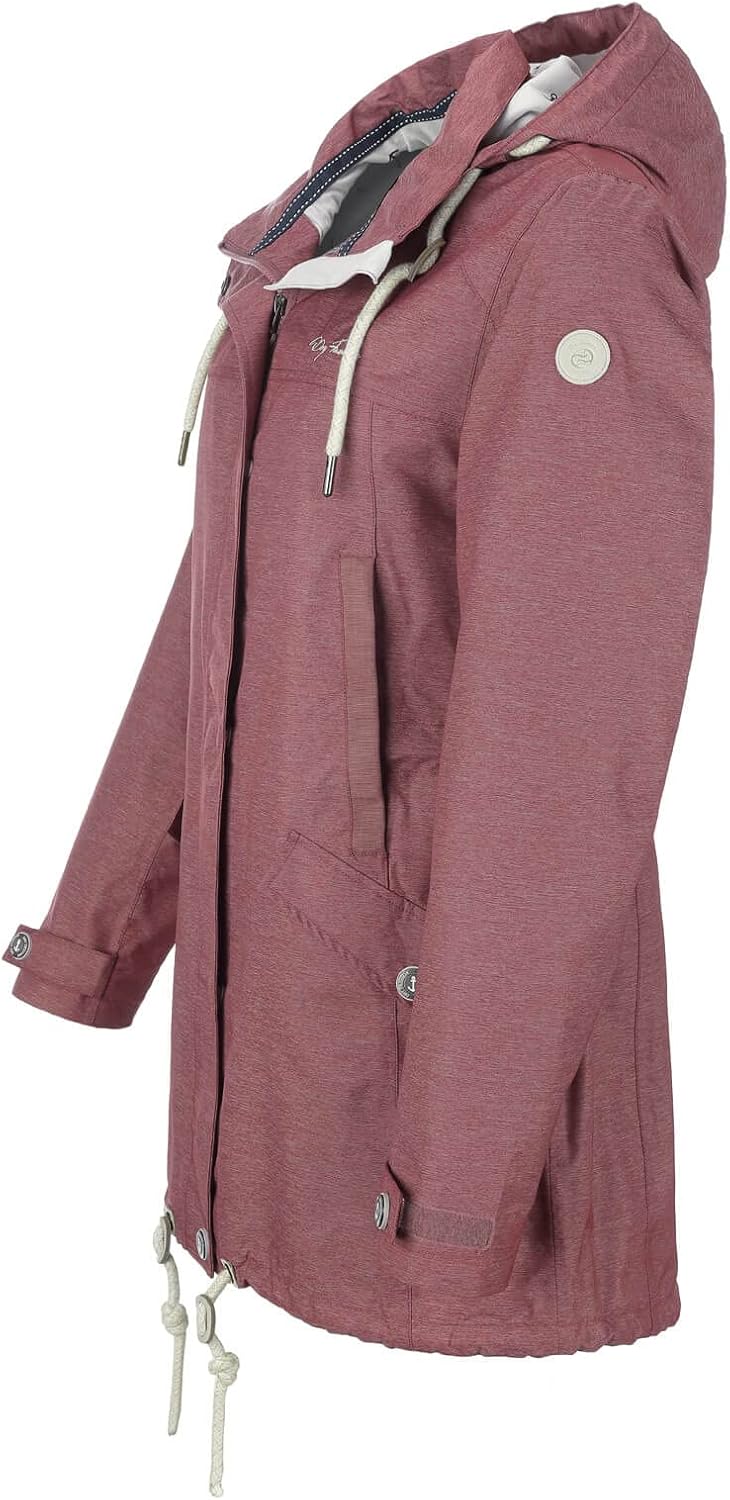 Dry Fashion Damen Funktionsmantel Bansin - Regen-Mantel Funktionsjacke Regenjacke wasserdicht winddi