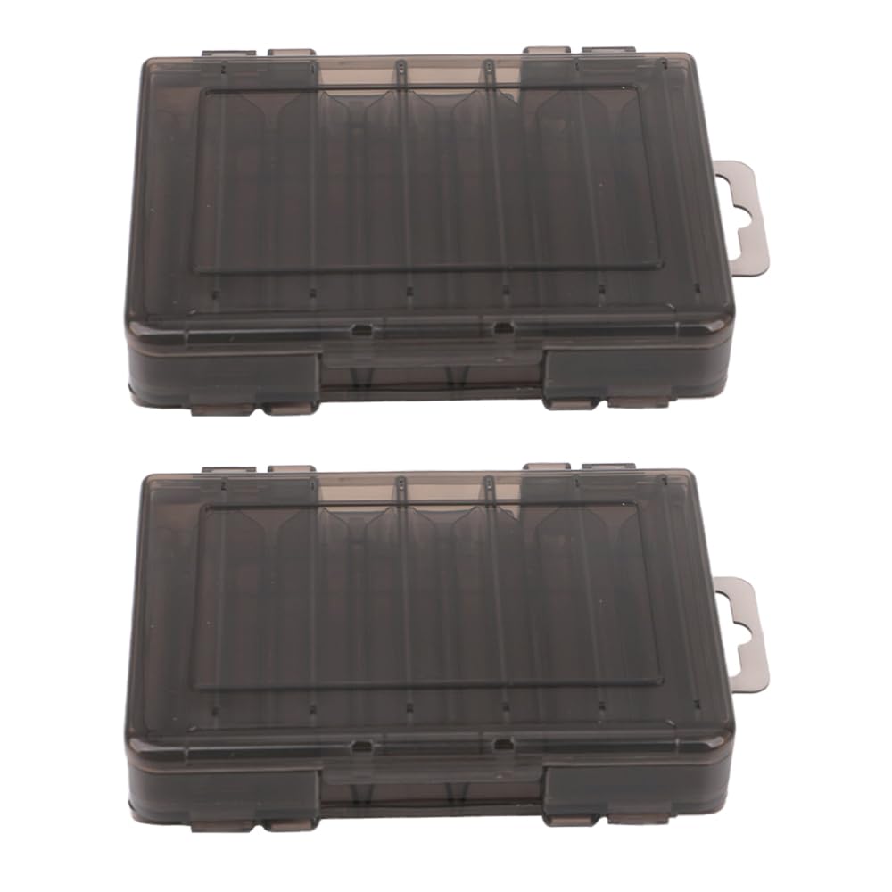 2 Stück Tackle Box Organizer, Angelbox, Doppelseitige Angelköder Aufbewahrungsbox mit Atmungsaktiven