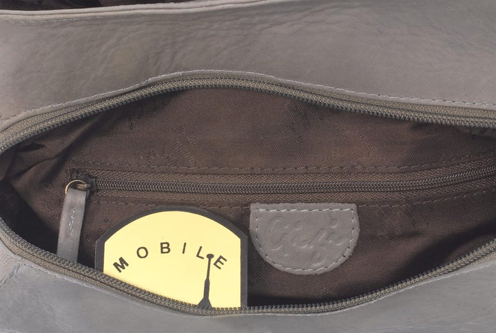 Gigi - Damen Leder Henkeltasche - Handtasche Klein/Mittelgross - mit Herz Schlüsselring - Othello 61