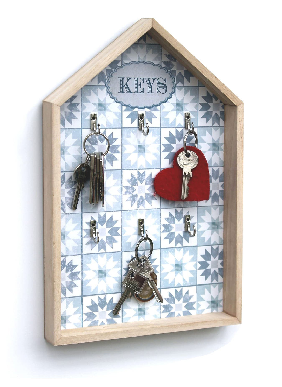 DENK Schlüsselkasten Weiss Holz Keys 32594 Schlüsselbox Schlüsselschrank Landhaus Vintage Shabby Chi