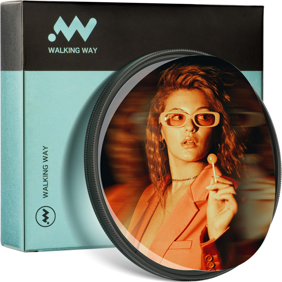 WalkingWay 77mm Doppelter Stretch-Effekt Prismafilter, K9 Optisches Glas Drehbarer Geisterfilter Mit