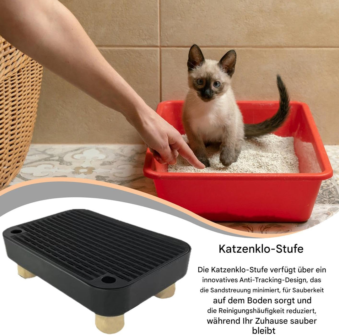 Katzenrampe Für Katzentoilette | Stufe Für Ältere Katzen Mit Filterfunktion | rutschfeste Kätzchen K