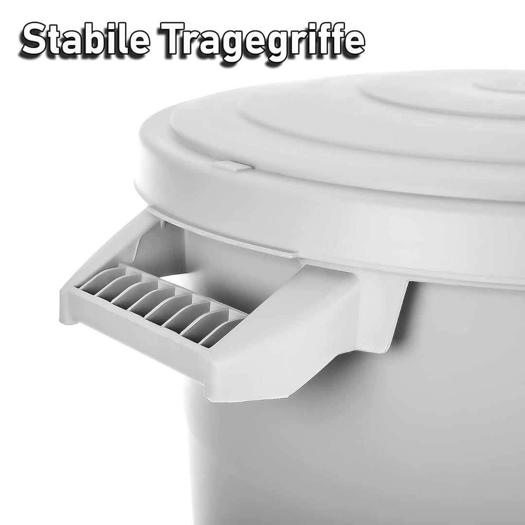 BigDean 2x wetterfeste Universaltonne mit Deckel und 2 stabilen Tragegriffen 80 Liter GRAU - Regento