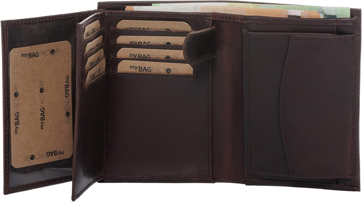 BACCINI Geldbeutel mit vielen Fächern mit RFID Schutz JAN aus Premium Leder I Brieftasche Hochformat