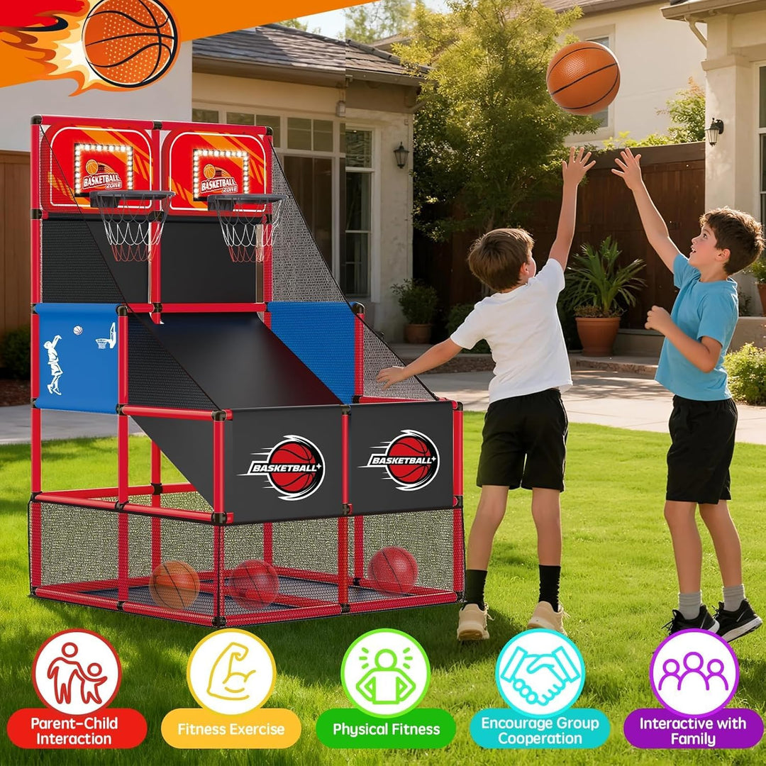 Arcade Toy Basketball Spielset für Kinder mit Punktetabelle – Elektronisches Basketballkorb für Kind