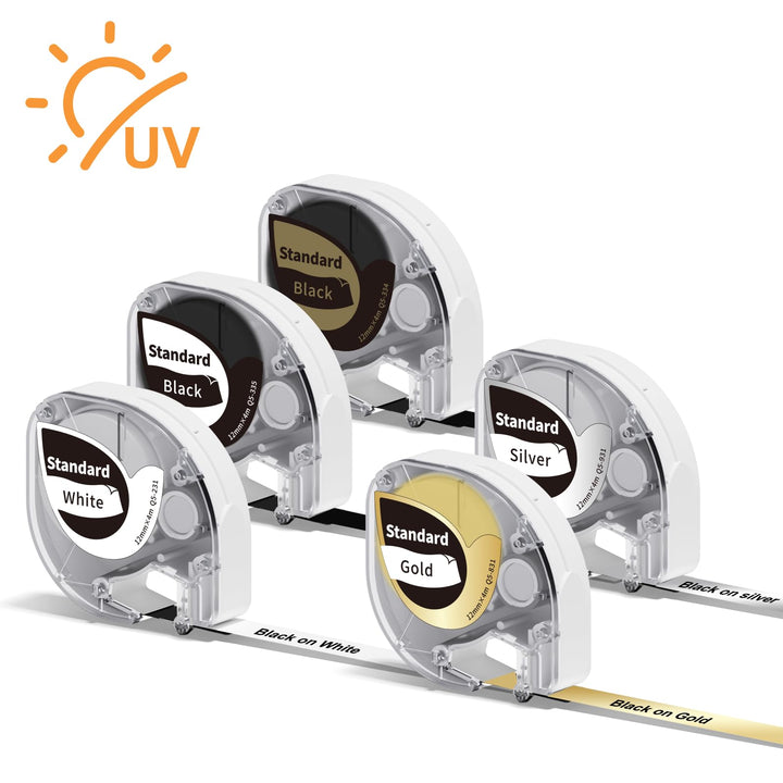 5x Phomemo P12&P12-Pro Original Thermotransfer-Etiketten 12mm x 4m Mehrfarbig Q5-231/Q5-335/Q5-334/Q