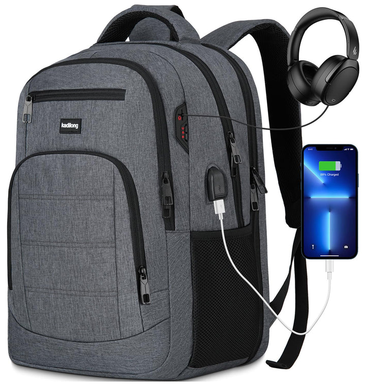 kadilong Gross Rucksack Laptop Herren 17.3 Zoll,Schulrucksack Jungen Teenager Rucksack Schule Schulr