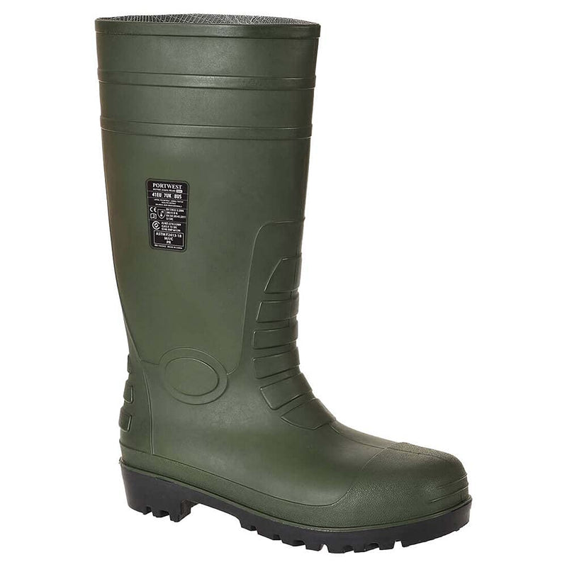 Portwest Total-Sicherheitsgummistiefel S5, Grösse: 38, Farbe: Grün, FW95GNR38 5 UK Grün, 5 UK Grün