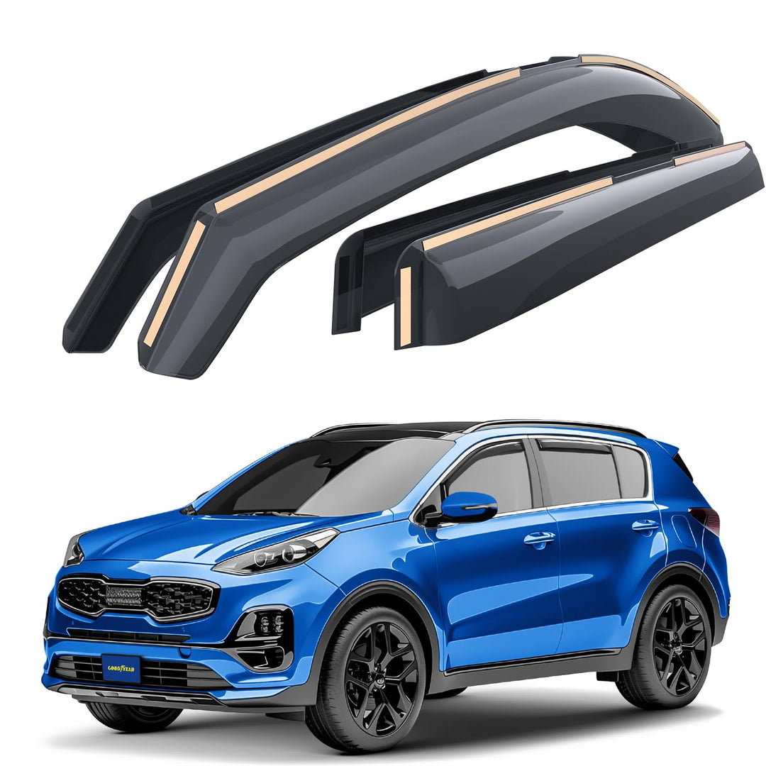Goodyear Windabweiser für/kompatible mit Kia Sportage 2016-2021 Autofenster Regenschutz, Regenabweis