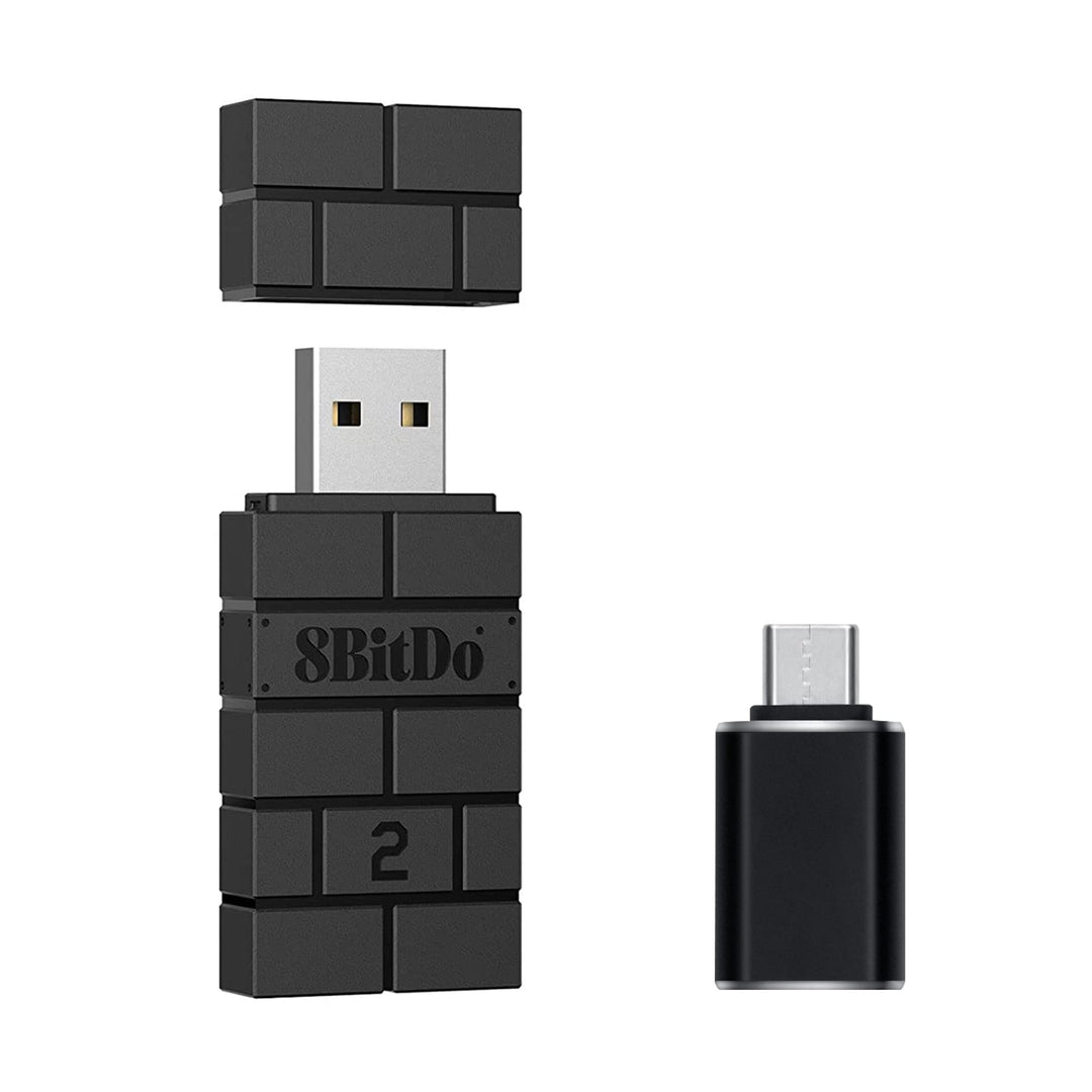 Mcbazel Wireless 8 Bit USB Adapter 2 with OTG Adapter Accessory Compatible with OLED Switch/NS Switc