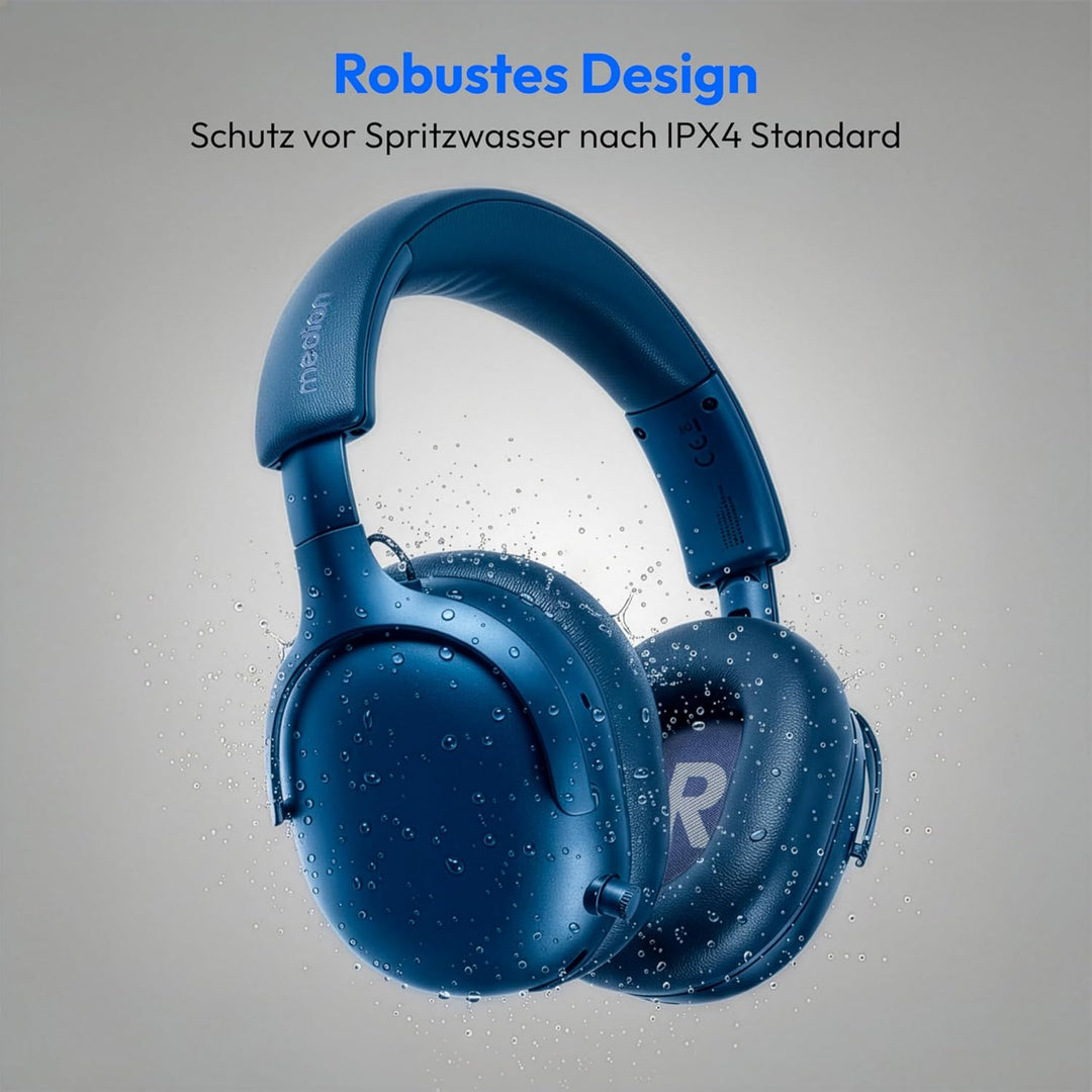 MEDION Over Ear Kopfhörer HX-1 Pro (kabellos, Hybrid Active Noise Cancelling ANC, Bluetooth 6.0, Wir