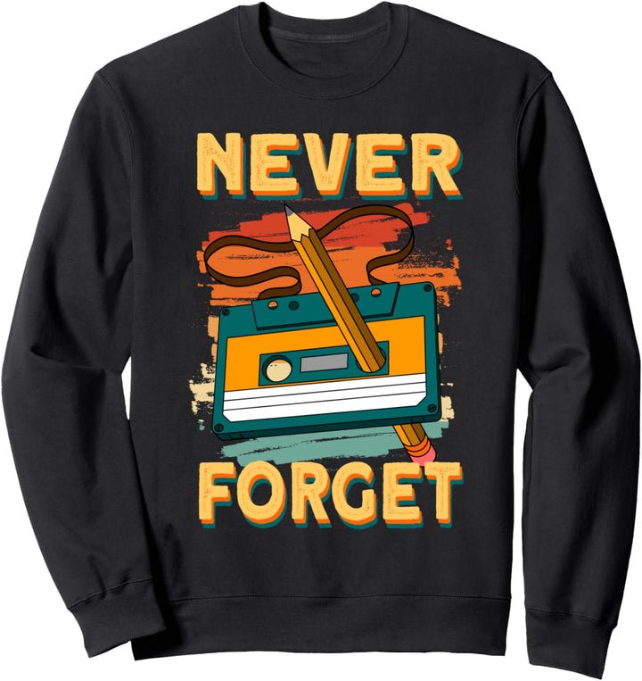 Retro Kassette 80er 90er Vintage Musikkassette Sweatshirt
