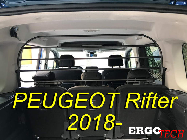 ERGOTECH Trenngitter Hundegitter für PEUGEOT Rifter (ab BJ 2018), RDA65HBG-XXL, für Hunde und Gepäck