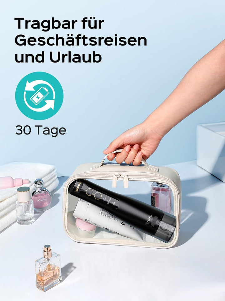 Munddusche Kabellos Tragbar Elektrische Zahnreiniger: COSLUS 10 Stufen Sanfte Steuerung &amp; 300ML Wass
