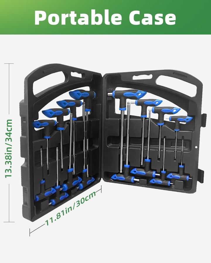 Rhinos 16 pcs Hex and Tork screw driver set with Handle