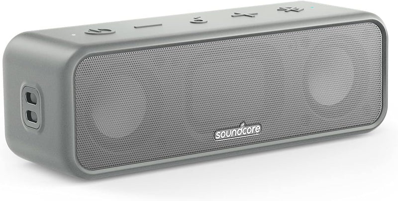 soundcore 3 Bluetooth Lautsprecher, Stereo-Sound, Audiotreiber mit Titan-Membran, PartyCast, BassUp,