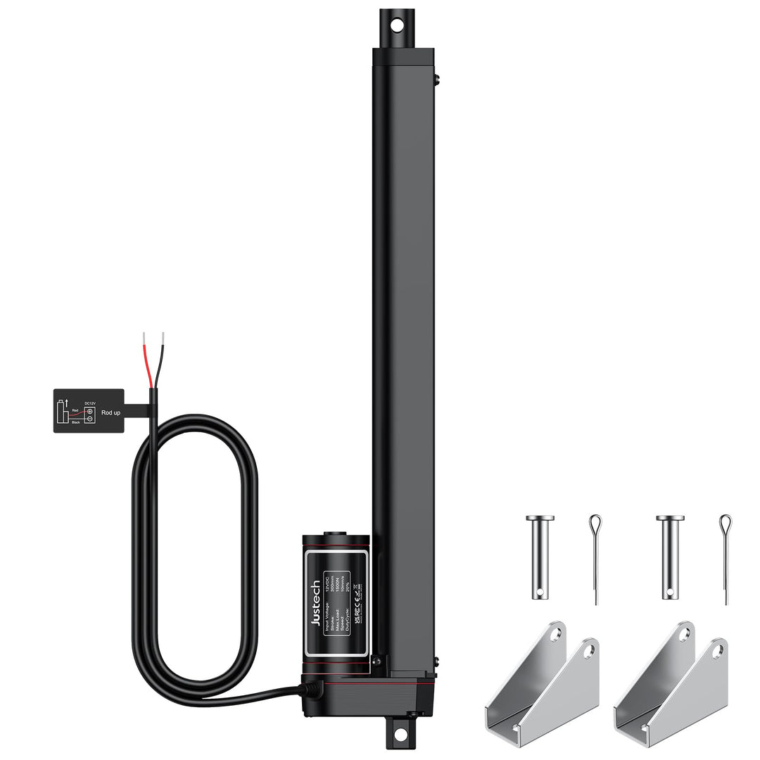 Justech Linear Actuator 300mm/12in Linearantrieb 1500N/330 LBS IP65 10mm/s Motor Lineartechnik Aktua
