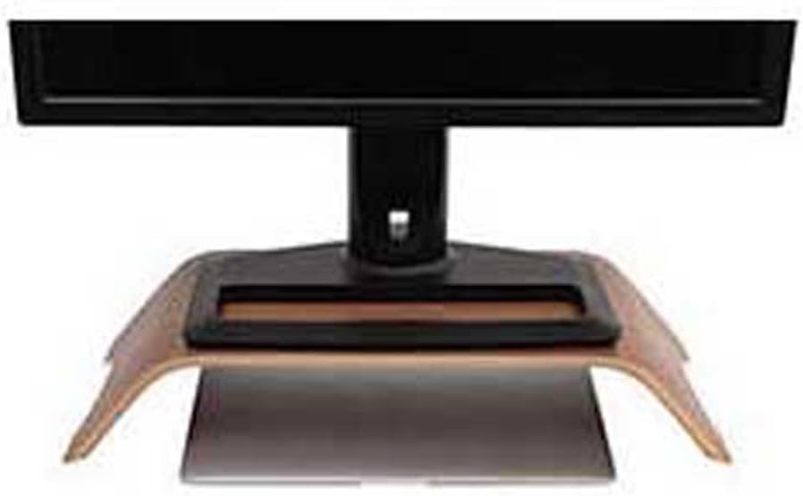 TERRATEC Holz drei, Monitor Ständer aus Echtholz, Ergonomischer Bildschirmständer,