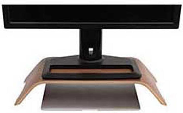 TERRATEC Holz drei, Monitor Ständer aus Echtholz, Ergonomischer Bildschirmständer,