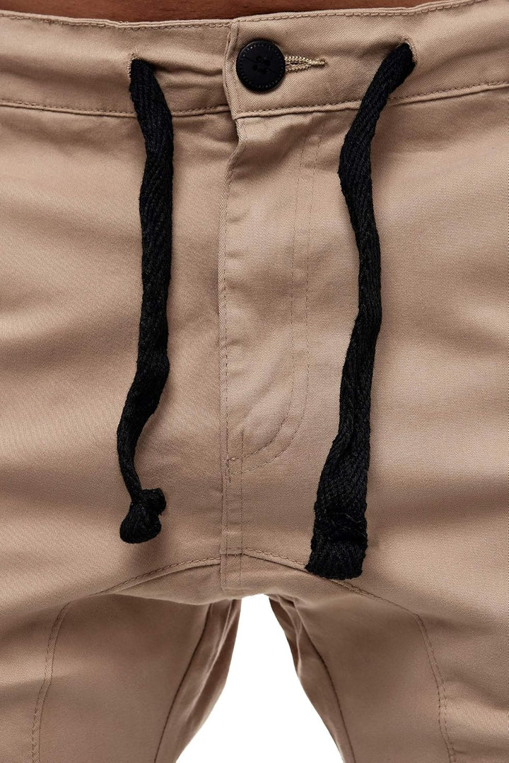 Tazzio Cargohose Herren Cargo Hose Jogger Chino Regular Fit Jeans 18525 34 Beige, 34 Beige
