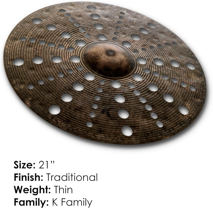 Zildjian K Custom Series - 21" Special Dry Trash Crash Cymbal 21 Zoll Special Dry Trash Crash, 21 Zo