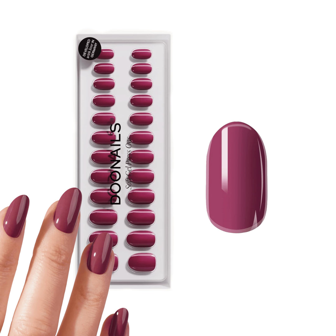 DOONAILS Soft Gel Press On Nails 30er Set Bubblegum abgerundete Form Round Pink Nägel zum Aufkleben