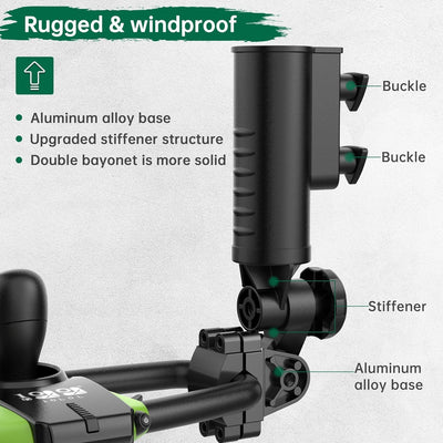 10L0L Strapazierfähiger Golf-Regenschirmhalter, einzigartiger sechseckiger Aluminiumsockel, resisten