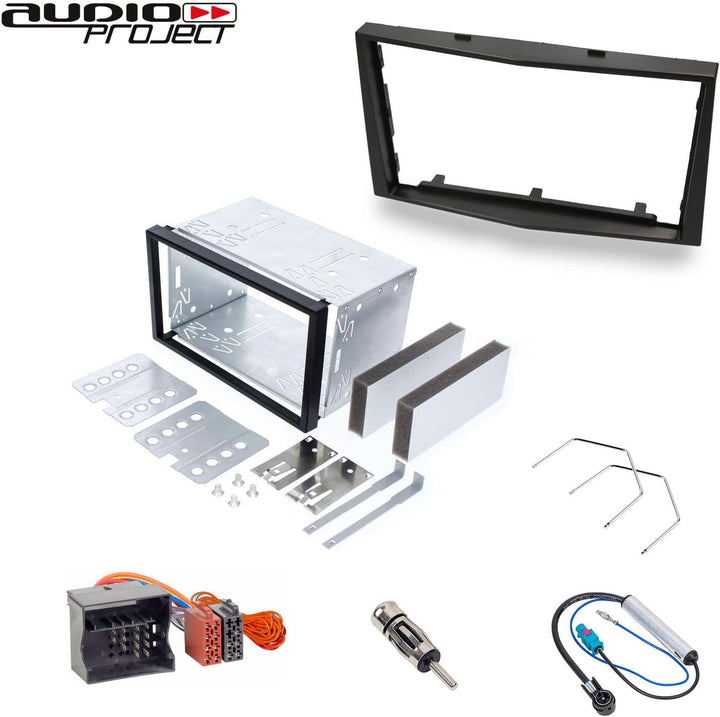 Audioproject A451 - Autoradio Radioblende Set Doppel DIN kompatibel mit OPEL Corsa D Astra H Zafira