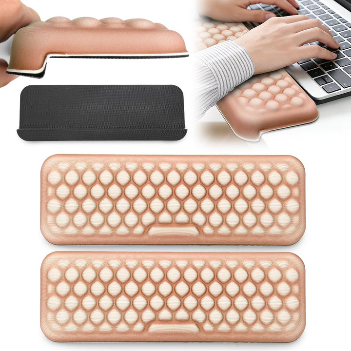 L-Form Handballenauflage Tastatur mit Memory-Schaum, Ergonomische Armauflage für Schreibtisch, Homeo