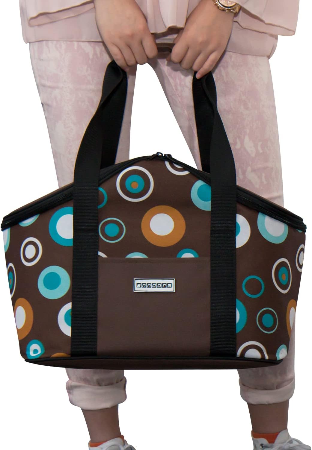 anndora Kühltasche mit Tragegriff 20 Liter - inkl. 3 anndora Kühlakkus - Farbwahl 169 RETRO, 169 RET