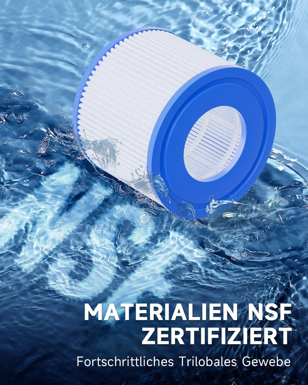 AQUALTRA Filter S1 für Pool, Kompatibel mit PureSpa Hot Tub Filter für 11692 29001E 107 x 71 MM 6 St