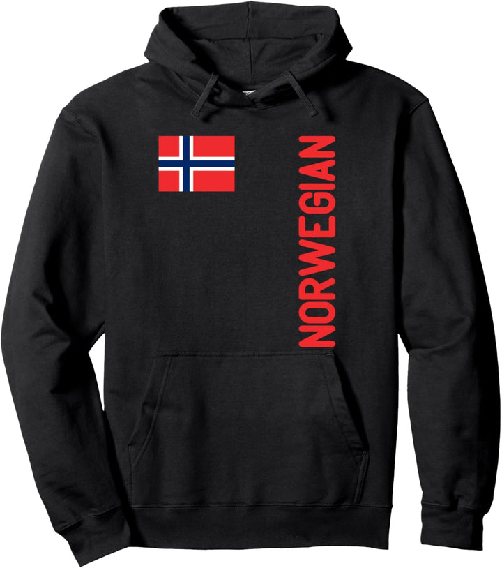 Norwegische Flagge und Norwegische Wurzeln. Pullover Hoodie