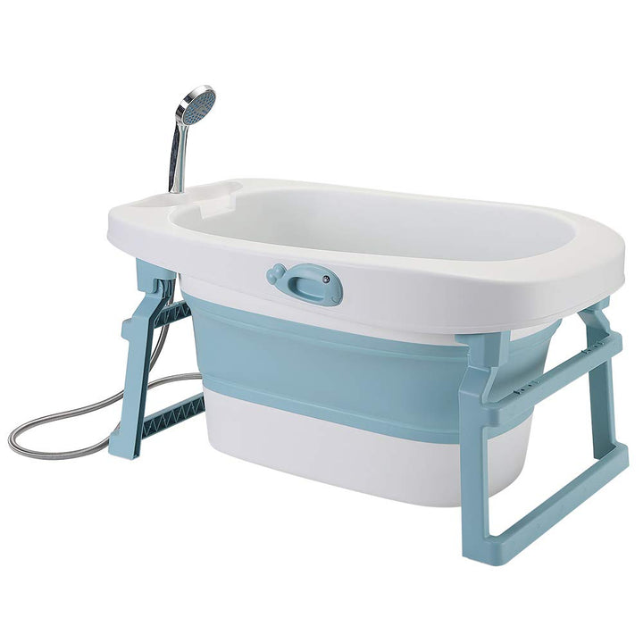 Supfine Babybadewanne, faltbar, faltbar, mit Badewannenkissen, für Mädchen oder Jungen, von Geburt b