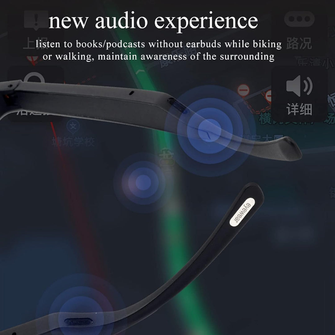 Bluetooth Smart Audio Sonnenbrille, Smart Glasses, Wireless Bluetooth, Bone Conduction Sound für All