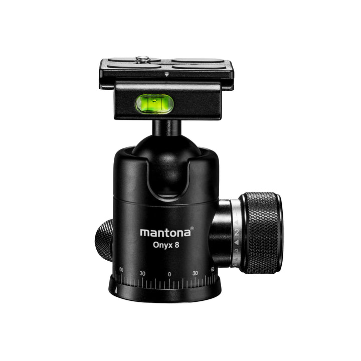 Mantona Onyx 8 Kugelkopf (M1-3008A) Arca-Swiss kompatible Schnellwechselplatte 50 mm, professionelle