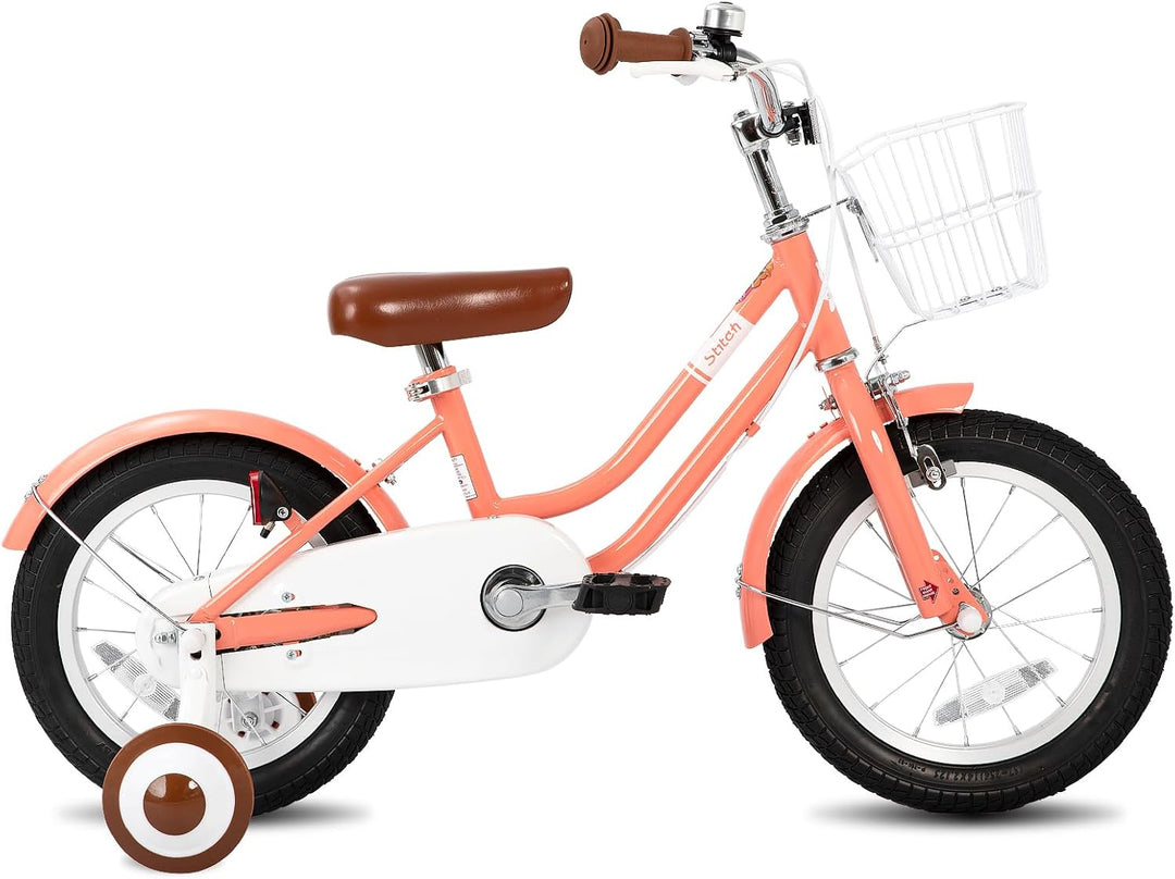 STITCH Bubble 12/14/16/18 Zoll Kinderfahrrad für 2-9 Mädchen Fahrrad, Mädchen Fahrrad mit Stabilisat