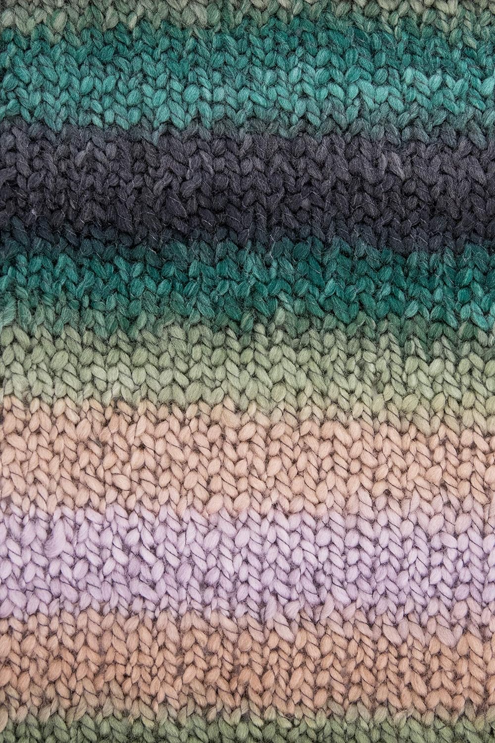 Gründl 3354-27 Perla Color Wolle, 100% Polyester, grasgrün-aubergine-cremerosa multicolor, 40 x 20 x