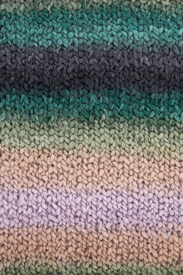 Gründl 3354-27 Perla Color Wolle, 100% Polyester, grasgrün-aubergine-cremerosa multicolor, 40 x 20 x