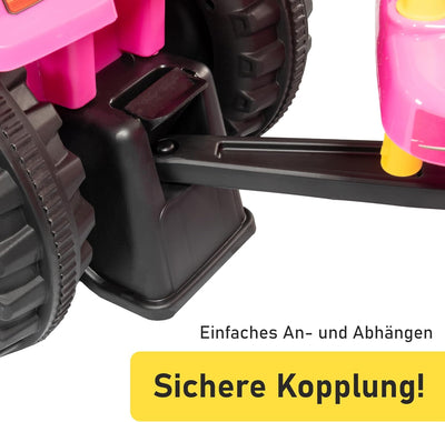 Rutschauto Traktor New Holland ab 1 Jahr | Kinderauto mit Anhänger | Rutschfahrzeug mit Schaufel und