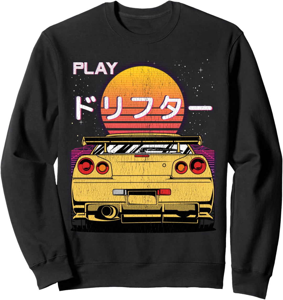 JDM Import Tuner Drift Auto Street Racing Synthwave Retrowave Sweatshirt