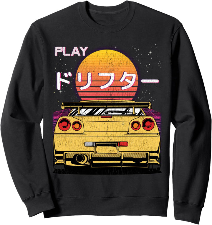 JDM Import Tuner Drift Auto Street Racing Synthwave Retrowave Sweatshirt
