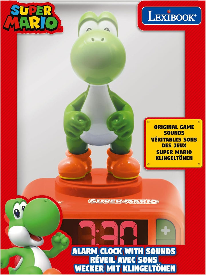 Lexibook - Nintendo Super Mario Wecker - Super Mario Soundeffekte - Jungen Wecker - mit Snooze - Ora