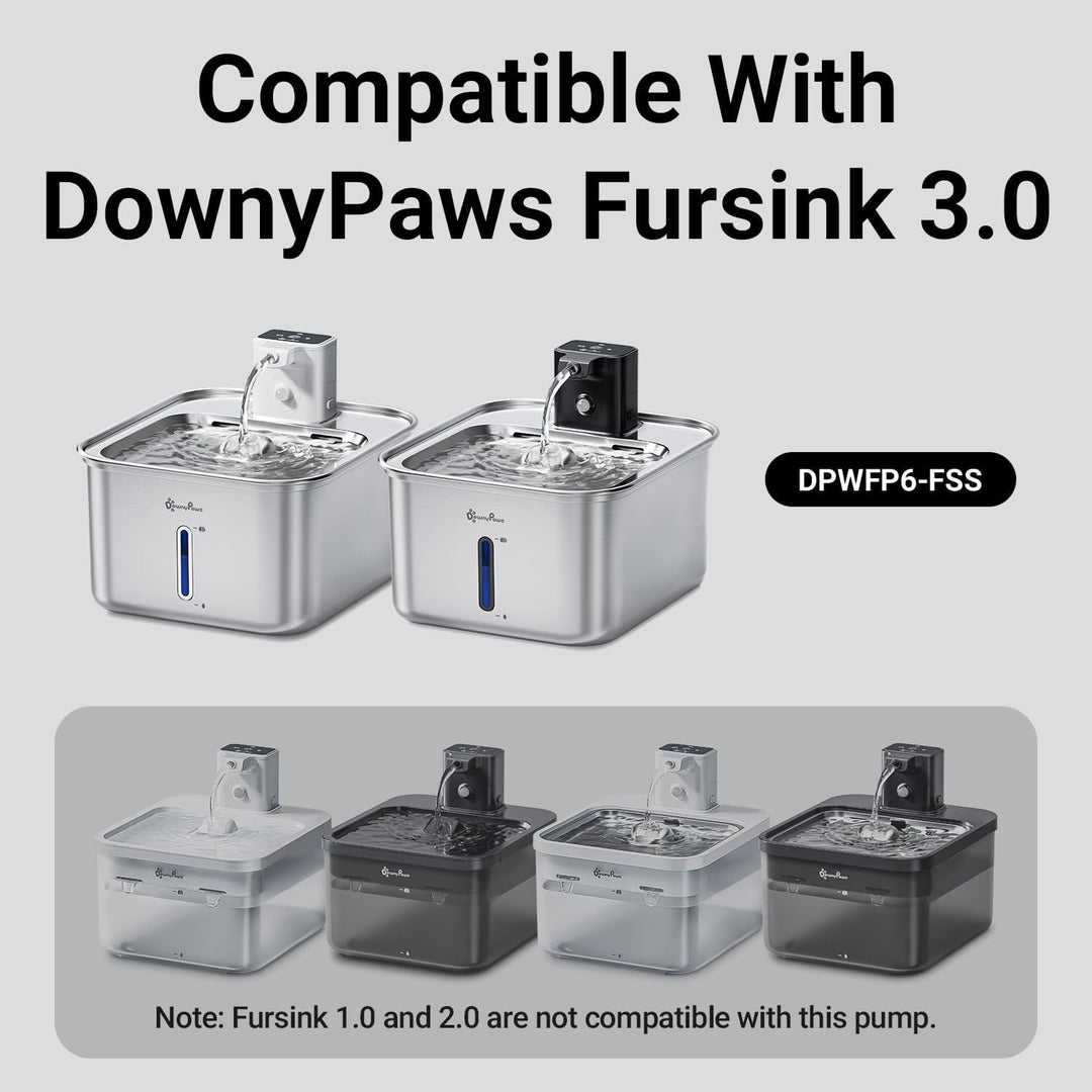 DownyPaws Katzenbrunnen Pump für DPWFP6-FSS, Weiss Wasserpumpe Weiss, Wasserpumpe Weiß