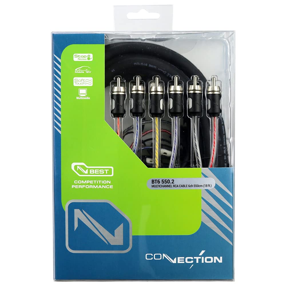 Audison Connection - BT6 550.2 | 6-Kanal Cinchkabel - 5,50m