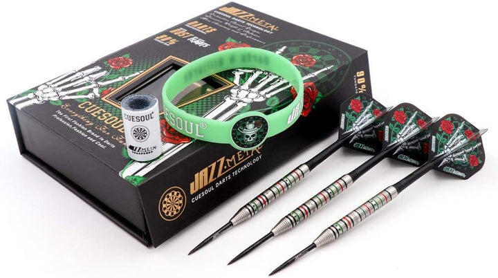 CUESOUL Jazz-Metal 21/23 / 25g Stahlspitze 90% Wolfram Dart Set mit integrierten ROST Flights CSJM-J
