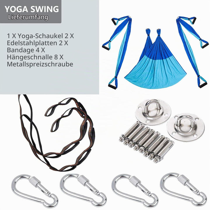 Yoga Hängematte Set Aerial,Aerial Yogatuch,Aerial Yoga Hammock Swing mit Tragetasche und Verlängerun