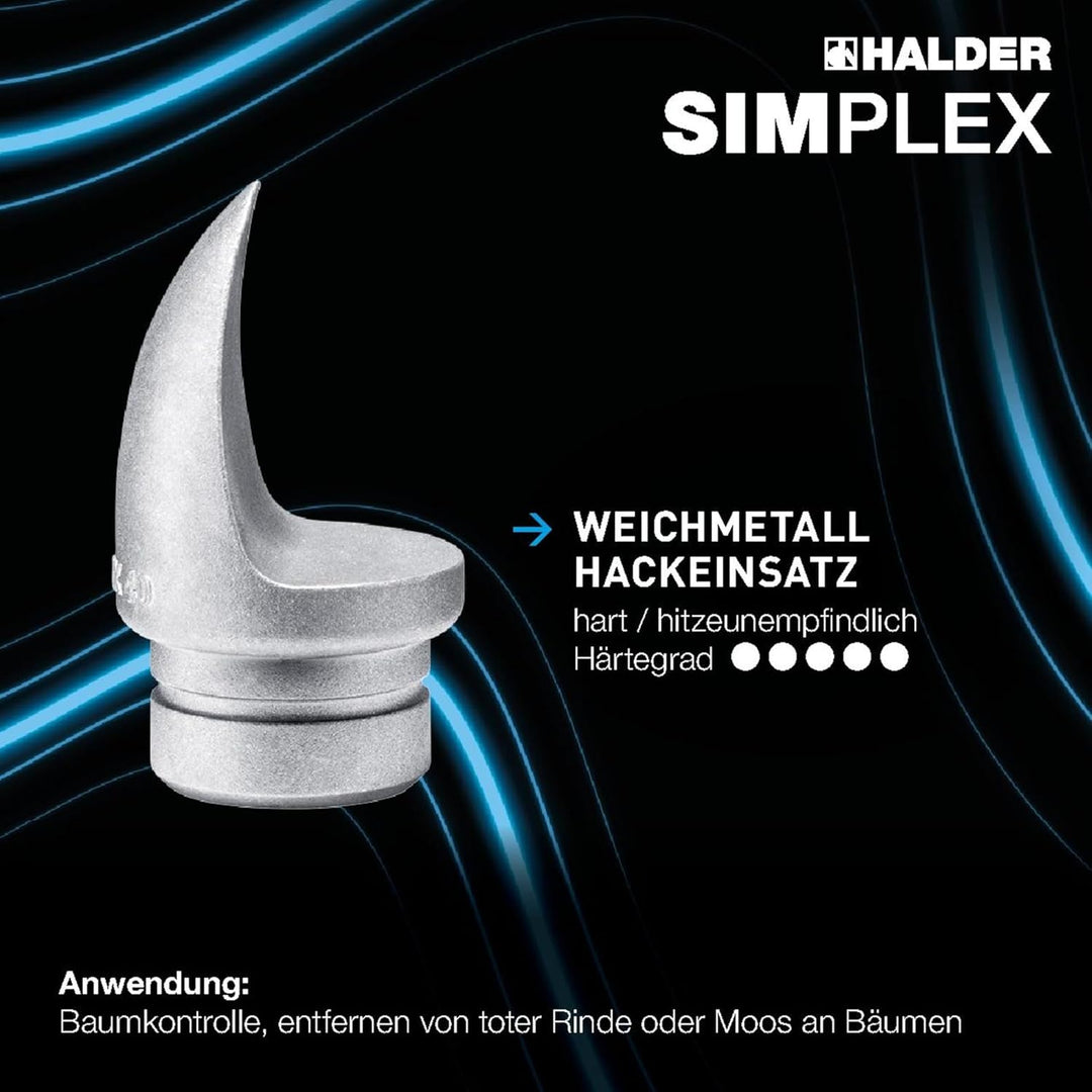 SIMPLEX - Schonhammer, Gummikomposition/Weichmetall-Hackeinsatz; mit Tempergussgehäuse und hochwerti